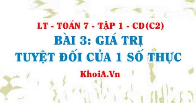 Giá trị tuyệt đối của một số thực là gì, tính chất của giá trị tuyệt đối? Toán 7 bài 3 c2cd1